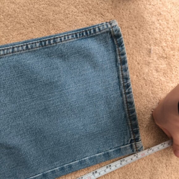 Wrangler Retro Western Cowboy Country Slim Straight Jeans 35x32 - Picture 7 of 8